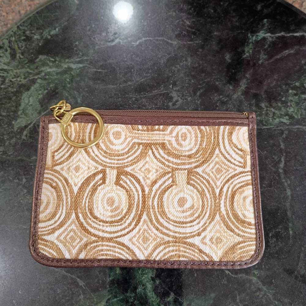 Coach Audrey Op Art Swril Wallet Key Ring